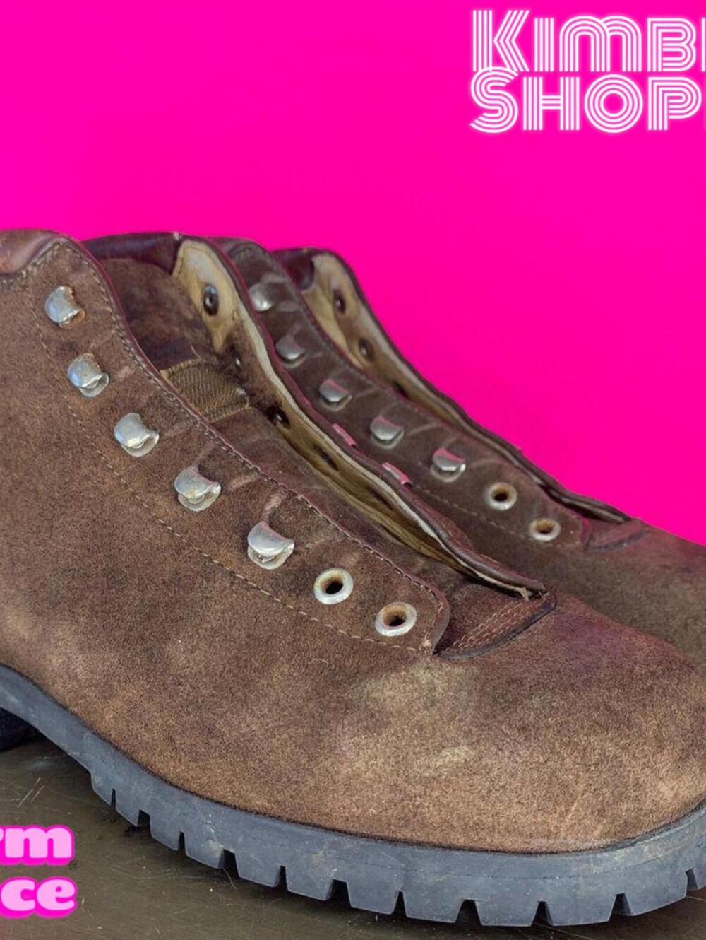 Vintage Fabiano The Alps Extra Palon Brown Suede Hiker Boot US 8.5N